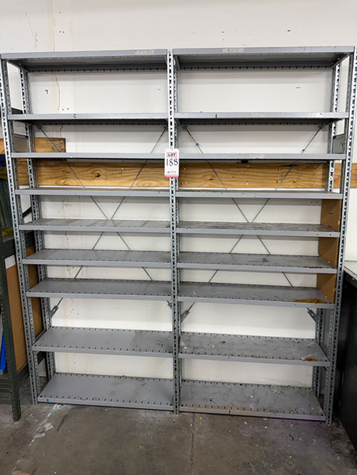 STEEL SHELF UNIT, 76" X 12" X 85" HT-188