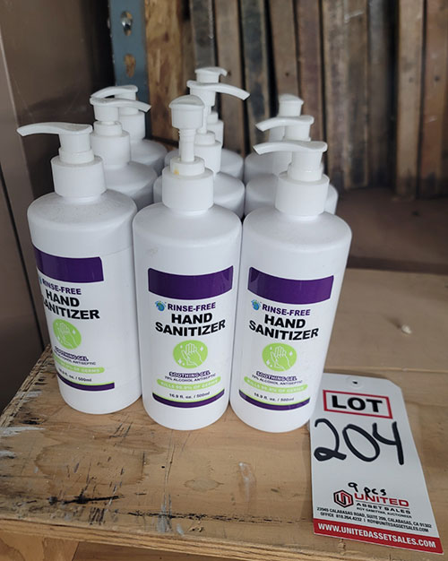 LOT - (9) RINSE-FREE HAND SANITIZER-204
