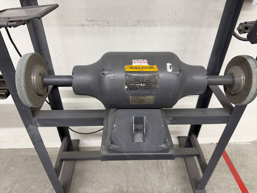 BALDOR 333B INDUSTRIAL BUFFER, 3/4 HP, 3,600 RPM, 115/230V, W/ STEEL STAND ON CASTERS-14