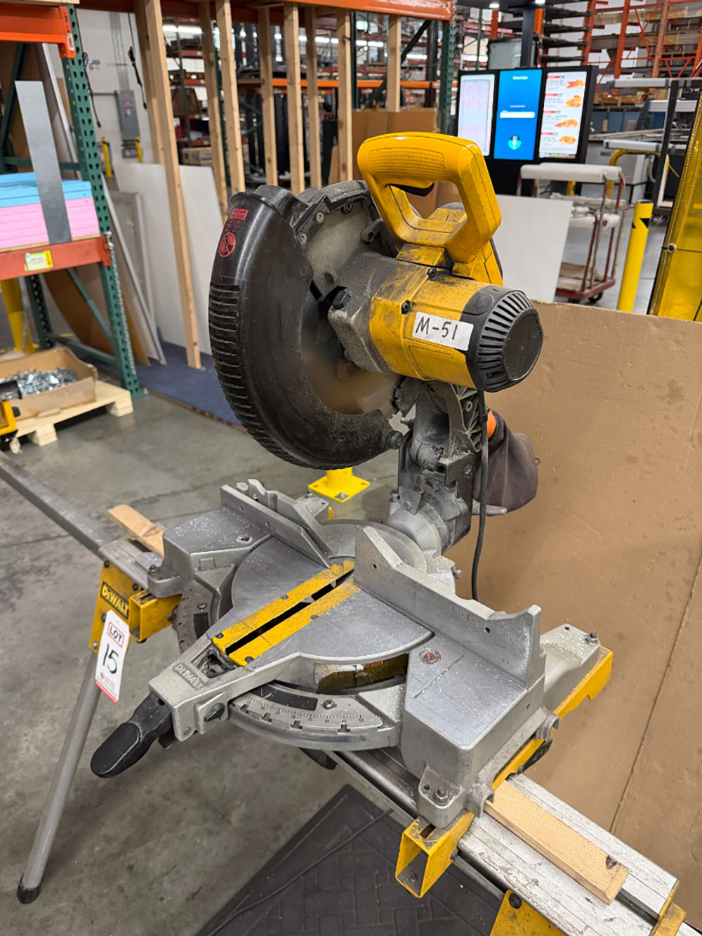 DEWALT 12" COMPOUND MITER SAW, MODEL DW715, W/ DWX724 COMPACT MITER SAW STAND-15