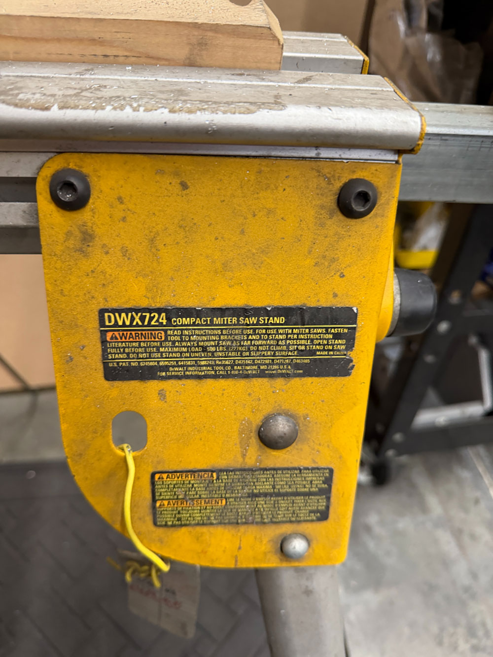 DEWALT 12" COMPOUND MITER SAW, MODEL DW715, W/ DWX724 COMPACT MITER SAW STAND-15