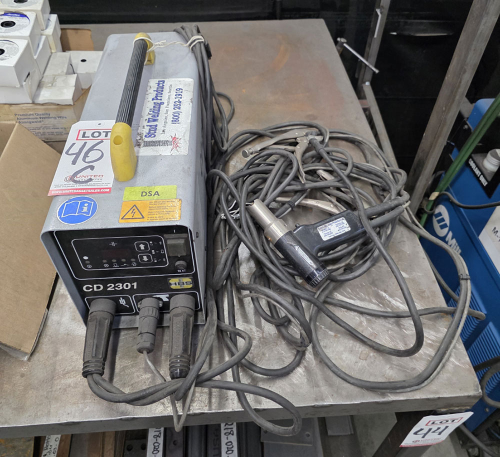 LOT - HBS CD2301 STUD WELDER W/ GUN AND LEADS-46C