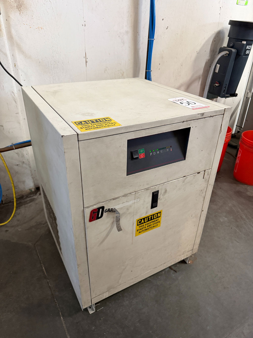 GARDNER DENVER REFRIGERATED AIR DRYER, MODEL RNC75A1, S/N GD75A1150805086-50