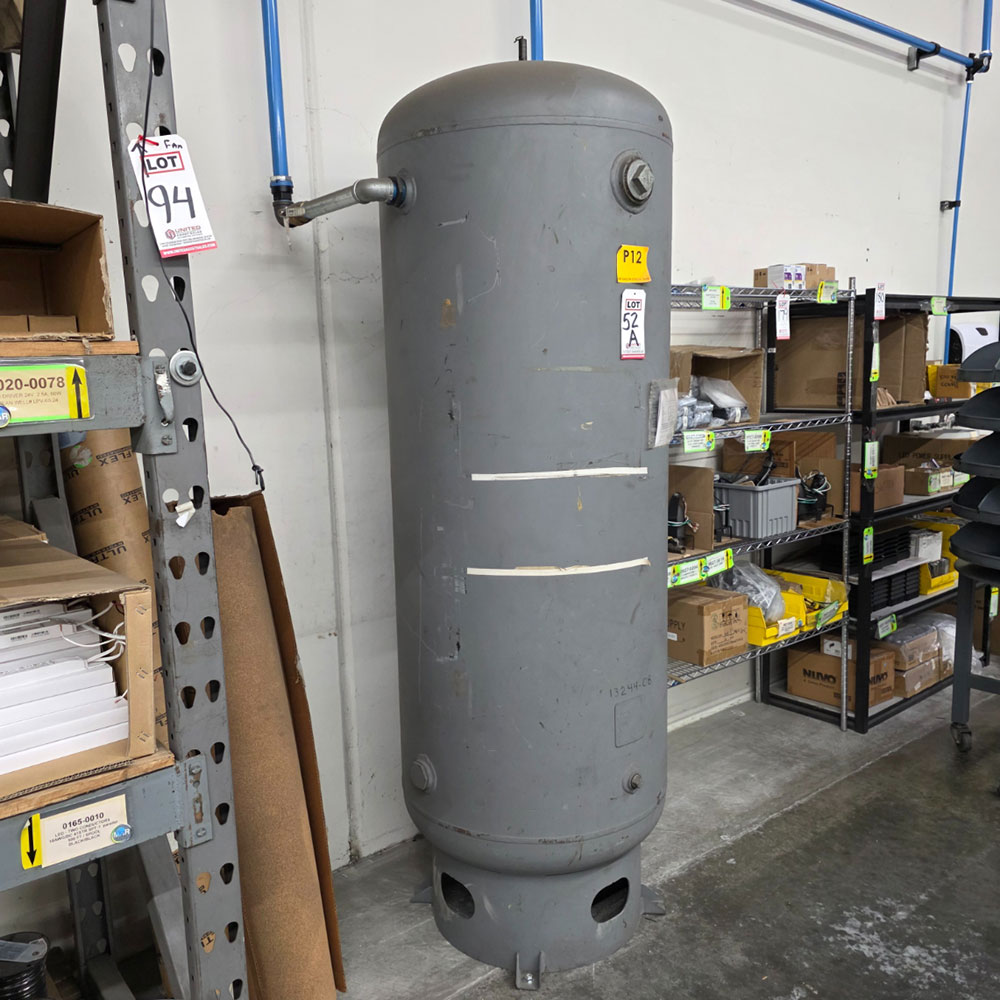 2008 AIR RECEIVING TANK, 240-GALLON CAPACITY-52A