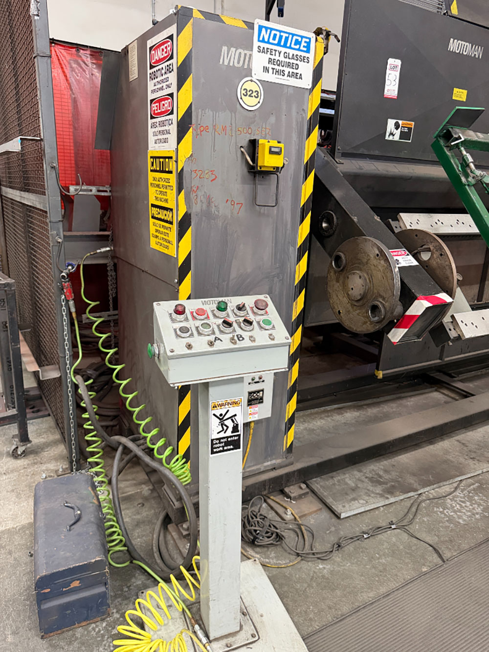 MOTOMAN WELDING CELL W/ ROBOTIC WELDING ARM, MOTOR REWIND REPAIR NEEDED-53