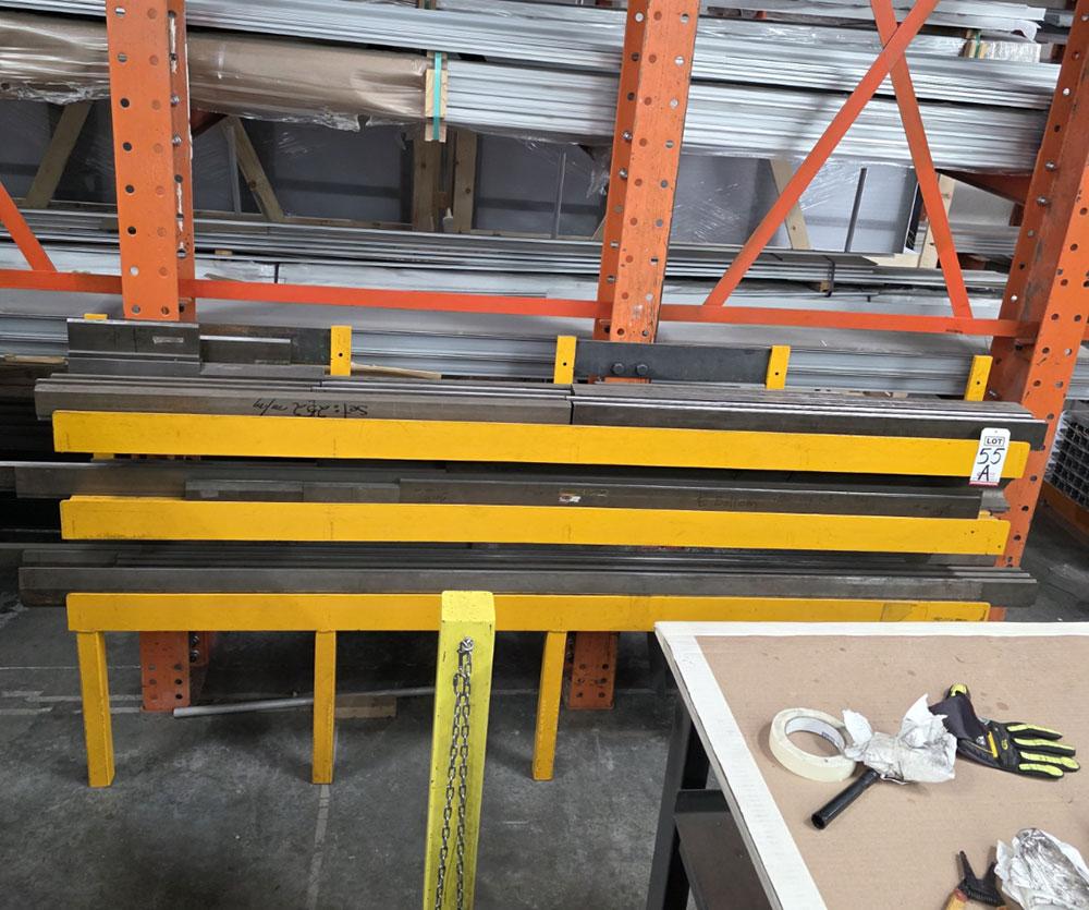LOT - RACK, W/ CONTENTS OF PRESS BRAKE DIES, LENGTHS UP TO 99"-55A