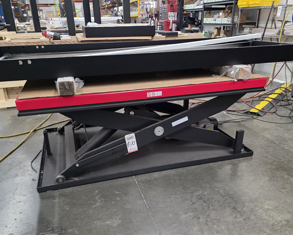 ULINE ELECTRIC LIFT TABLE, MODEL H-10647, 4' X 6', 5,500 LB CAPACITY-60