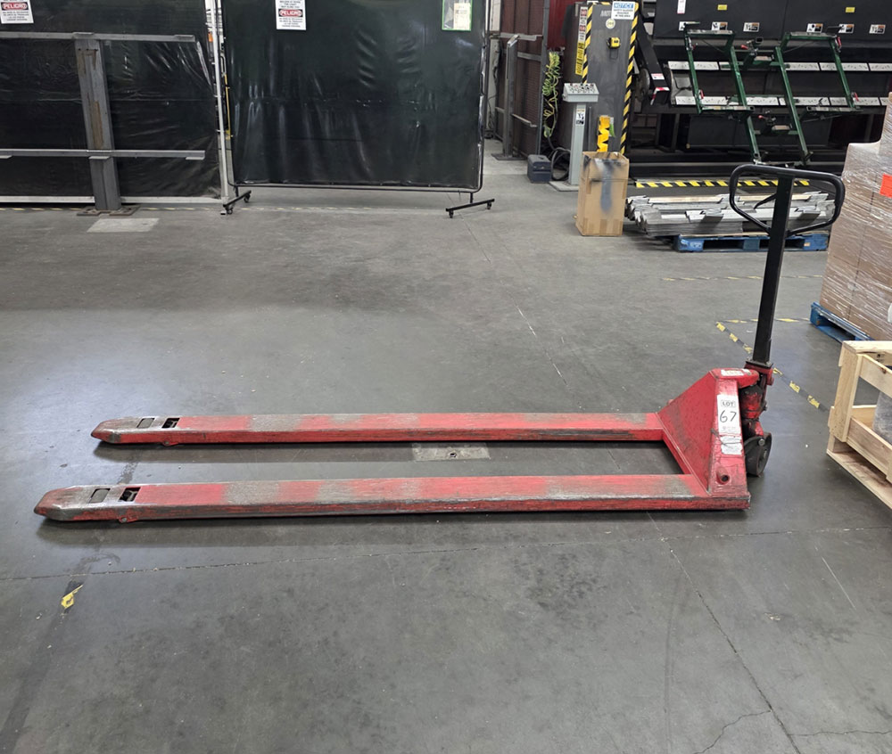 VESTIL MFG. LONG PALLET JACK, 8' FORKS, 4,400 LB CAPACITY-67