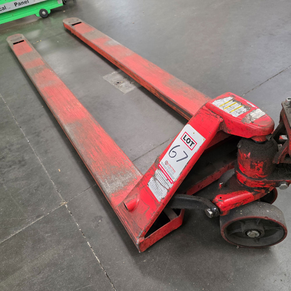 VESTIL MFG. LONG PALLET JACK, 8' FORKS, 4,400 LB CAPACITY-67