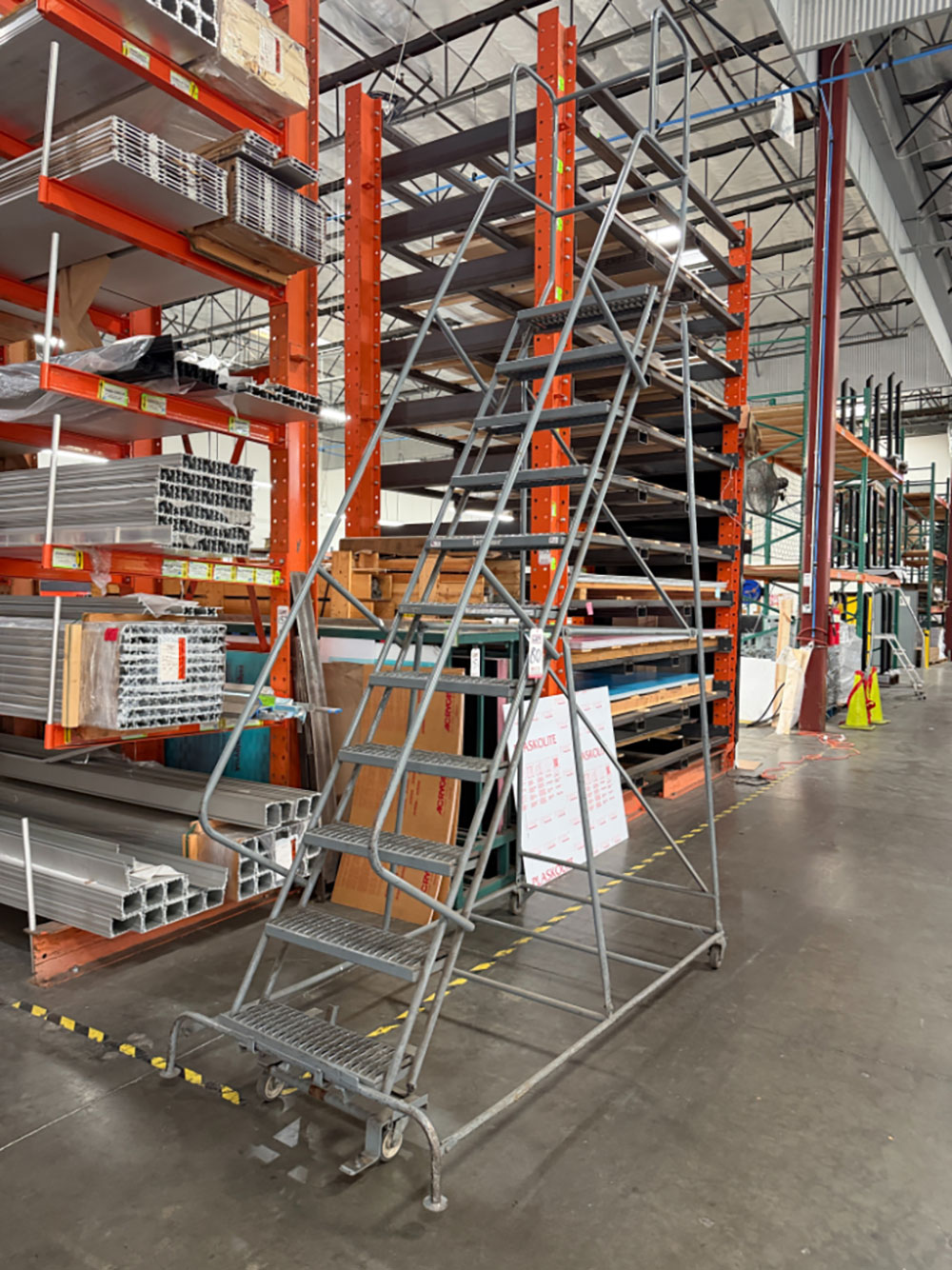 COTTERMAN ROLLING STOCK LADDER, 350 LB CAPACITY, 9'-2" TOP STEP HT-80