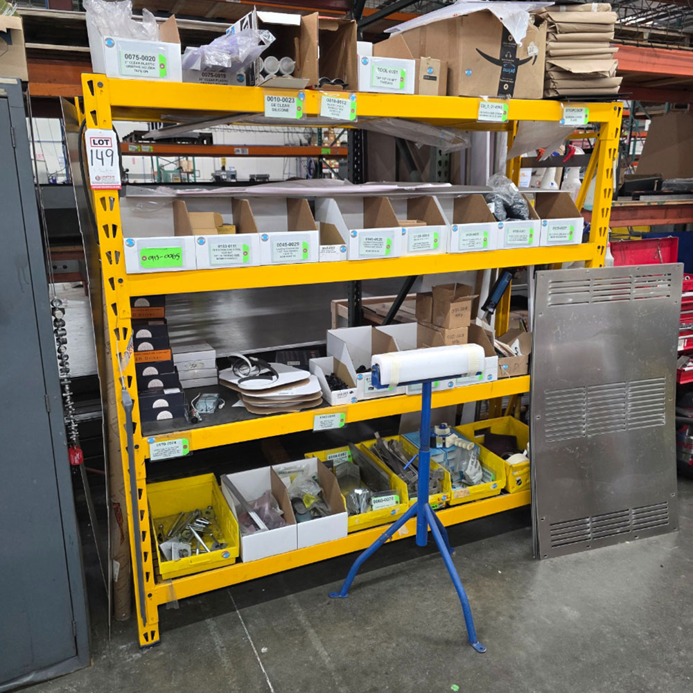 STEEL SHELF, 77" X 24" X 6' HT, WIRE DECKING, CONTENTS NOT INCLUDED-149