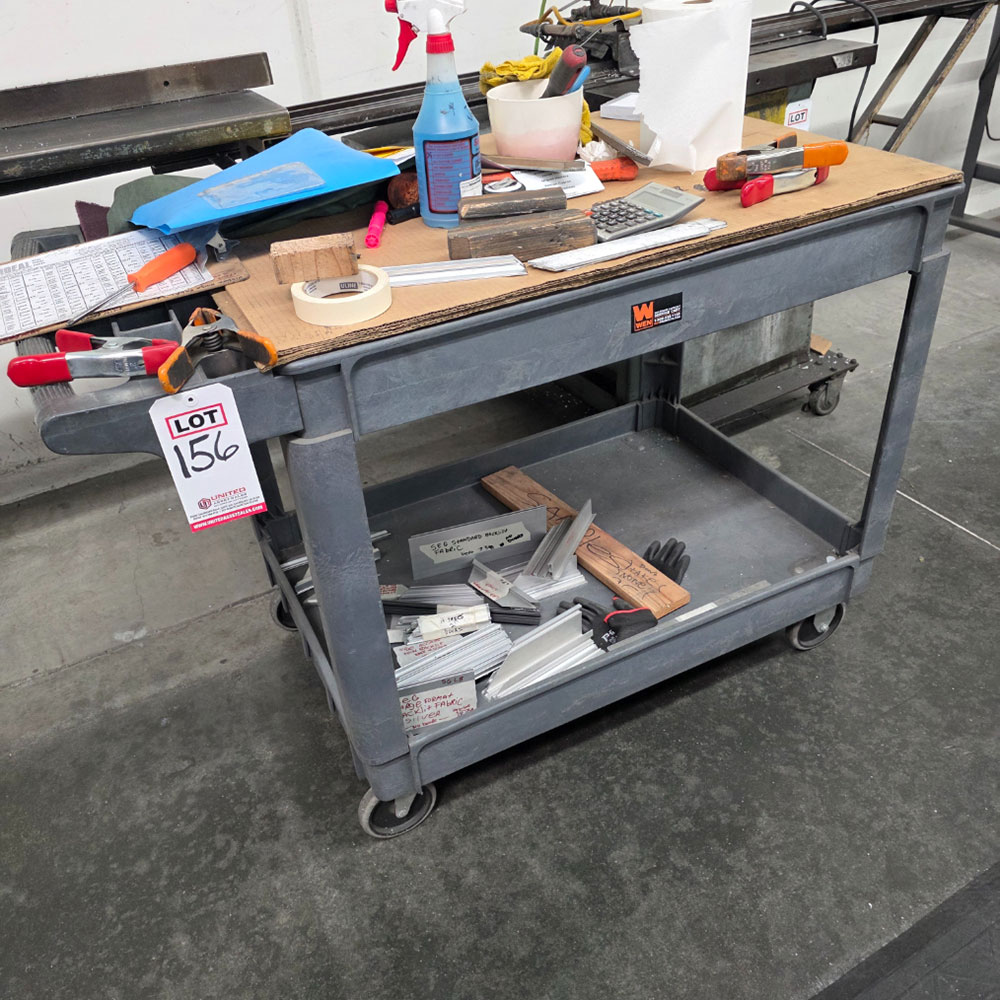 WEN PLASTIC SERVICE CART, 500 LB CAPACITY, 2' X 3', CONTENTS NOT INCLUDED-156