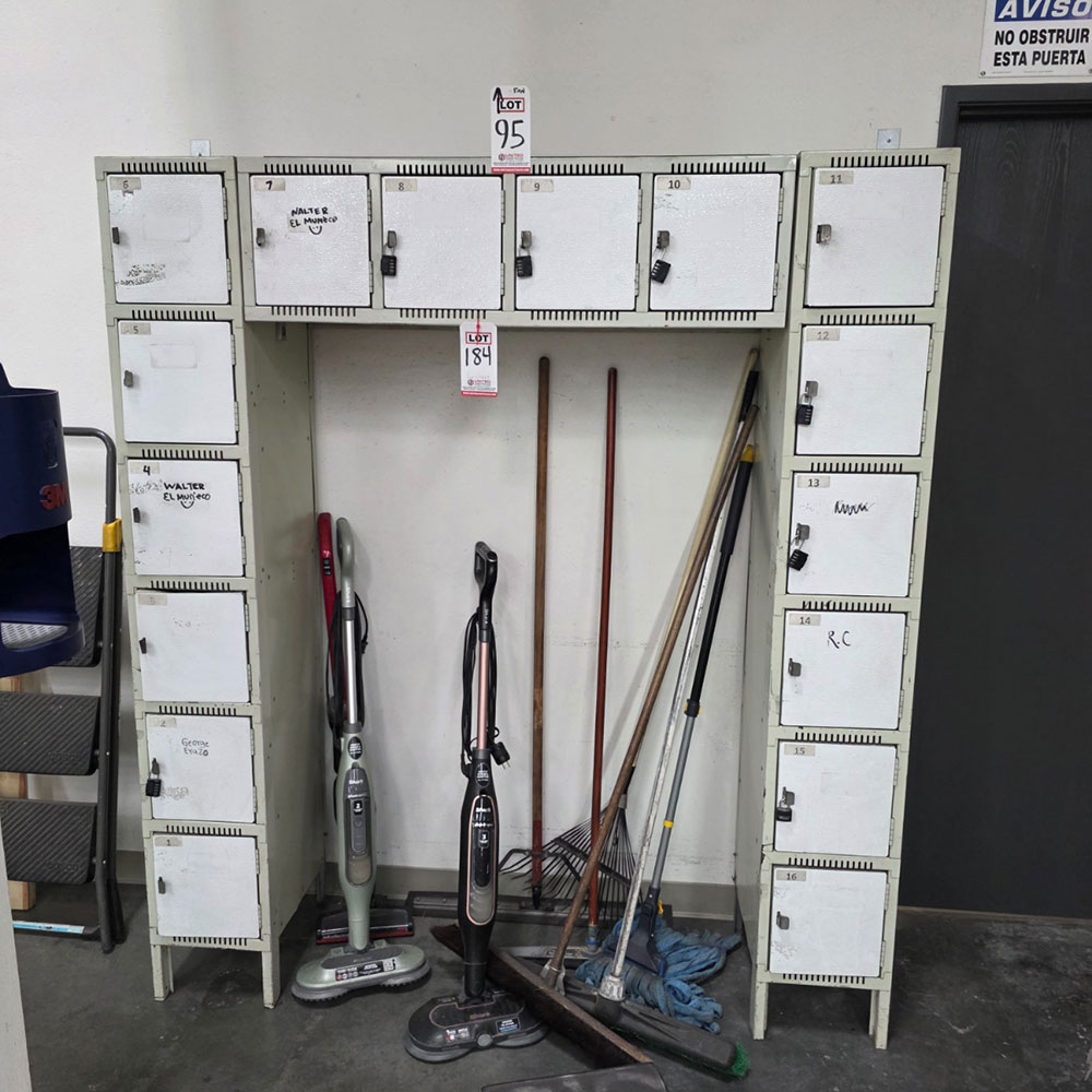 LOT - (2) SETS OF LOCKERS, 70" X 18" X 78" HT, CONTENTS NOT INCLUDED-184