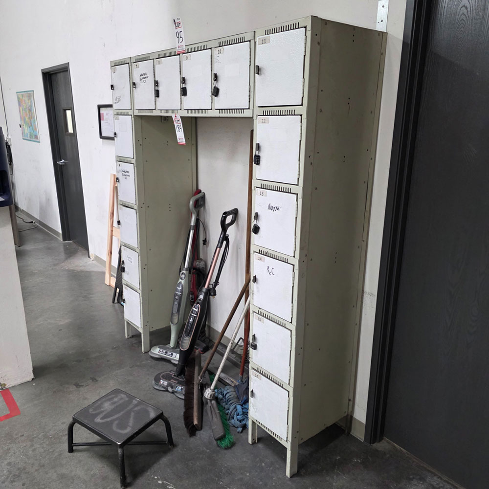 LOT - (2) SETS OF LOCKERS, 70" X 18" X 78" HT, CONTENTS NOT INCLUDED-184