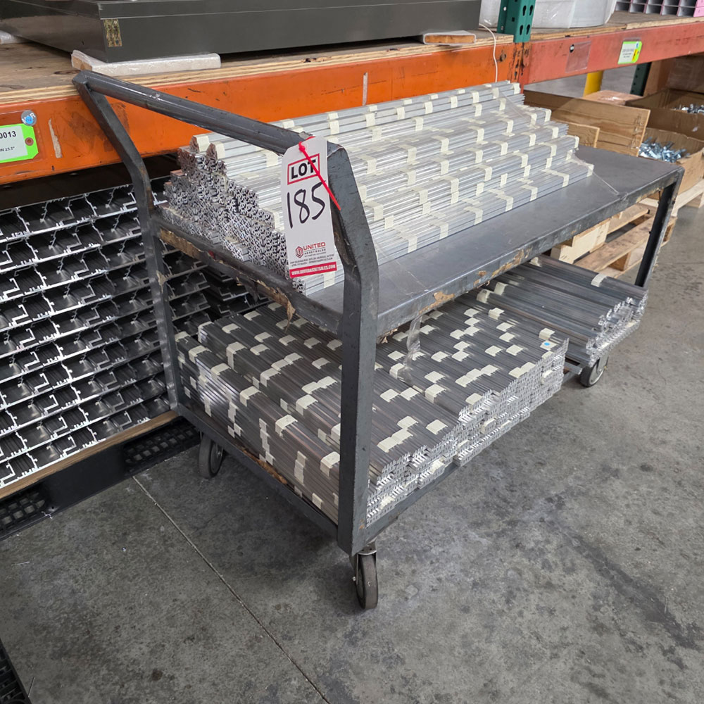 STEEL SHOP CART, 2' X 4', 27" TOP HT, CONTENTS NOT INCLUDED-185