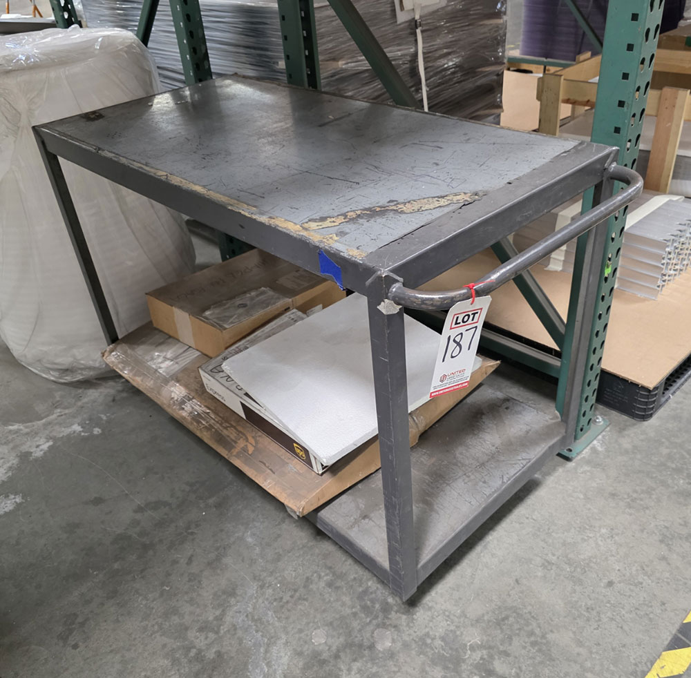 SHOP CART, 2' X 4', 34" TOP HT, CONTENTS NOT INCLUDED-187