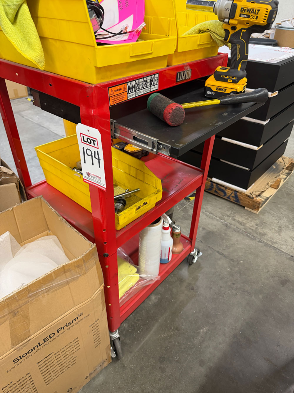 SHOP CART, 18" X 24" X 42" TOP HT, CONTENTS NOT INCLUDED-194