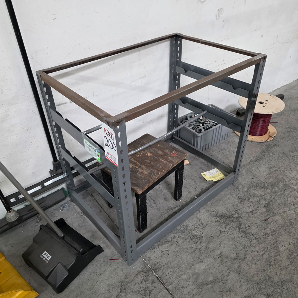 STEEL TABLE, 3' X 3' FOR WIRE SPOOLS-200