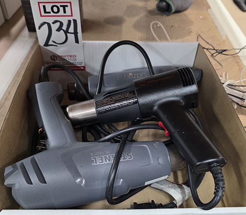 LOT - (2) STEINEL HL1620S HEAT GUNS AND (1) MILWAUKEE HEAT GUN-234