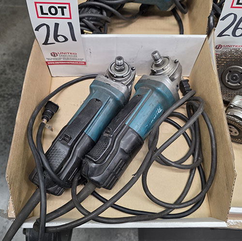 LOT - (2) MAKITA 4-1/2" ANGLE GRINDERS-261