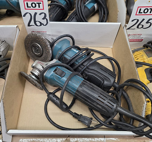 LOT - (2) MAKITA ANGLE GRINDERS: (1) 4-1/2" & (1) 4"-263