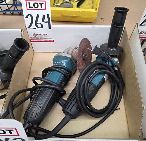 LOT - (2) MAKITA 4" ANGLE GRINDERS-264