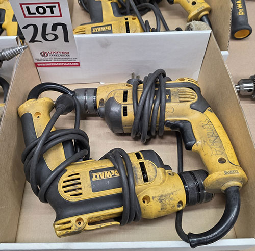 LOT - (2) DEWALT 3/8" DRILL MOTORS-267