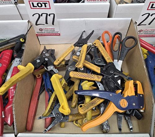 LOT - TIN SNIPS, WIRE STRIPPERS, SCISSORS-277