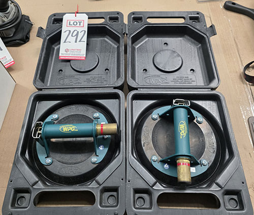 LOT - (2) WOOD'S POWER GRIP 8" SUCTION CUPS, W/ CASES-292