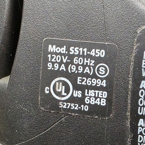SHOP-VAC WET/DRY VAC, MODEL SS11-450-299