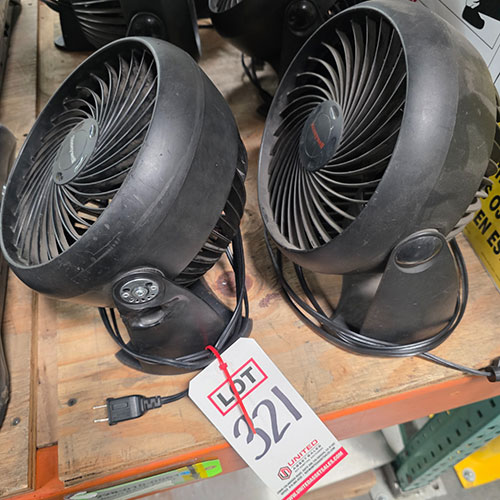 LOT - (2) HONEYWELL 6" DESK FANS-321