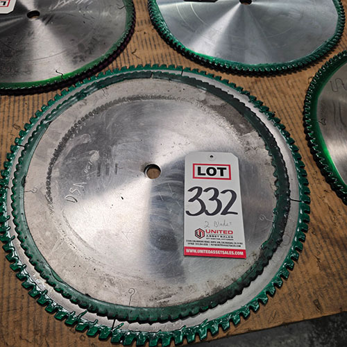 LOT - CTD 18" AND 16" CARBIDE TIPPED SAW BLADES, 1" ARBOR-332