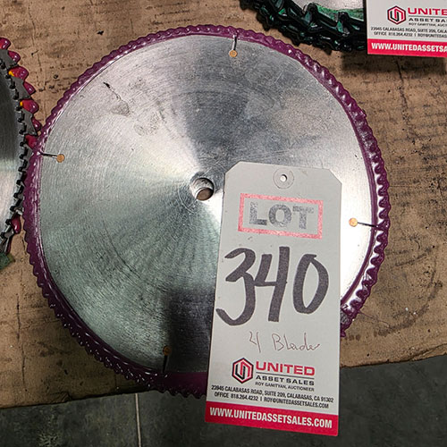 LOT - (4) CARBIDE TIPPED 10" SAW BLADES, 5/8" ARBOR-340