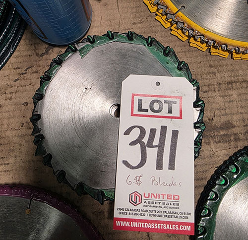 LOT - (6) CARBIDE TIPPED 7-1/2" SAW BLADES, 5/8" ARBOR-341