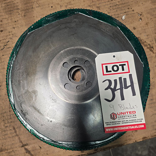 LOT - (9) 12" SAW BLADES, 1-1/2" ARBOR-344