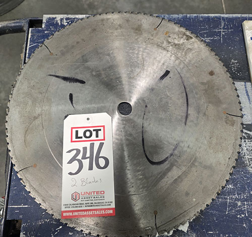 LOT - (2) CARBIDE TIPPED 15-1/2" SAW BLADES, 1" ARBOR-346