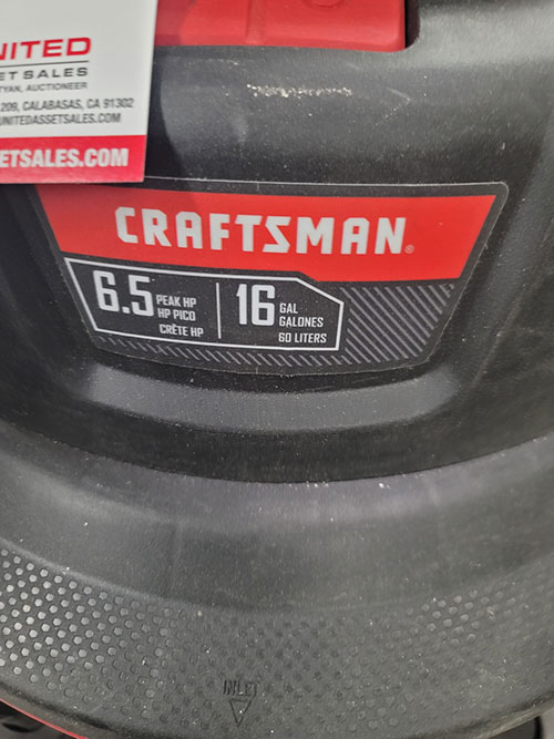 CRAFTSMAN 6.5 HP WET/DRY VAC, 16-GAL CAPACITY-366