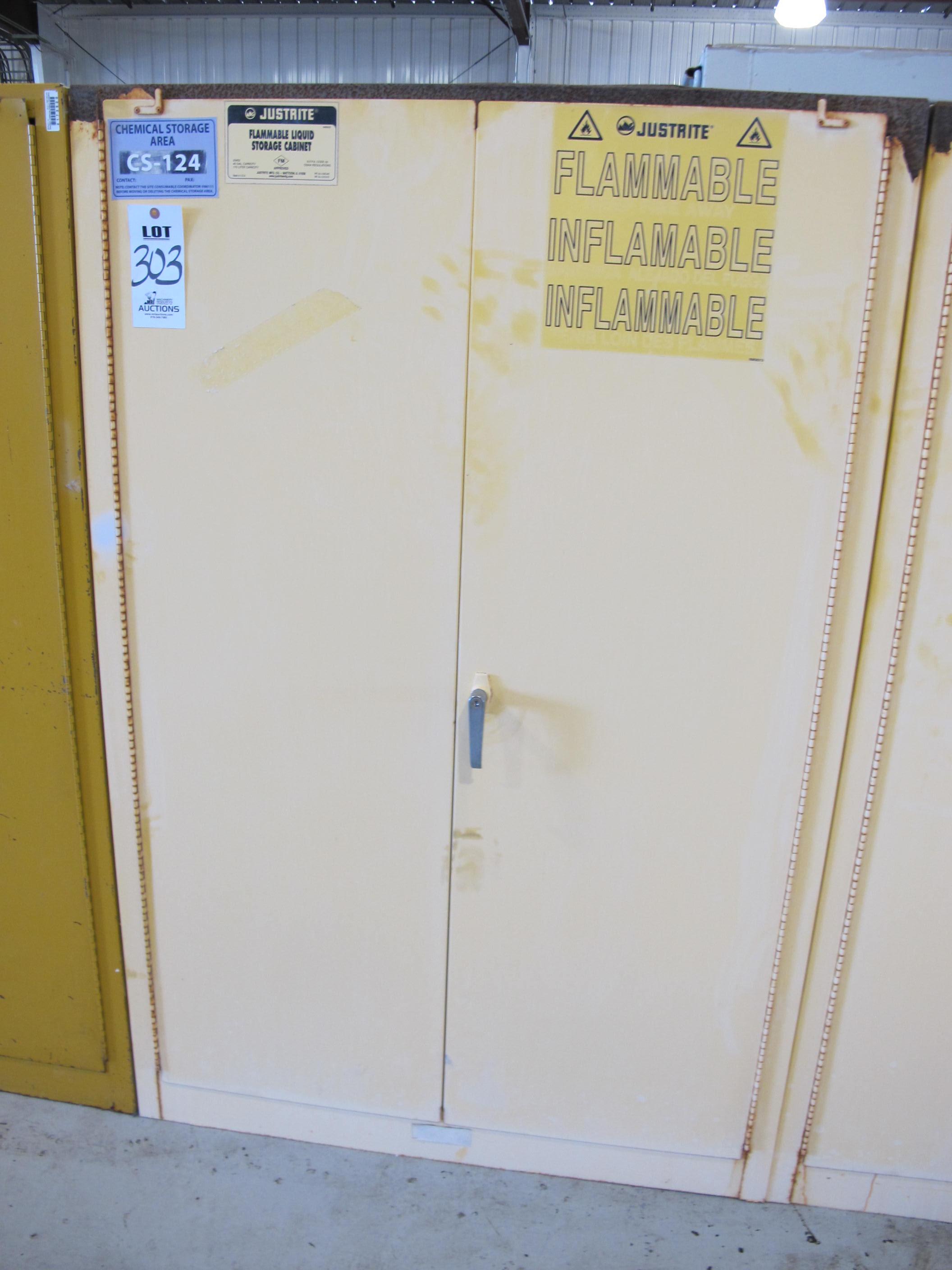 JUSTRITE FLAMMABLE LIQUID STORAGE CABINET (G-49) LOADING & HANDLING FEE $25-
