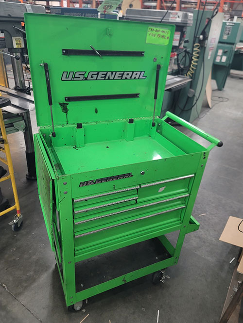 U.S. GENERAL 5-DRAWER TOOL CART, 30" X 20" X 39" HT-372