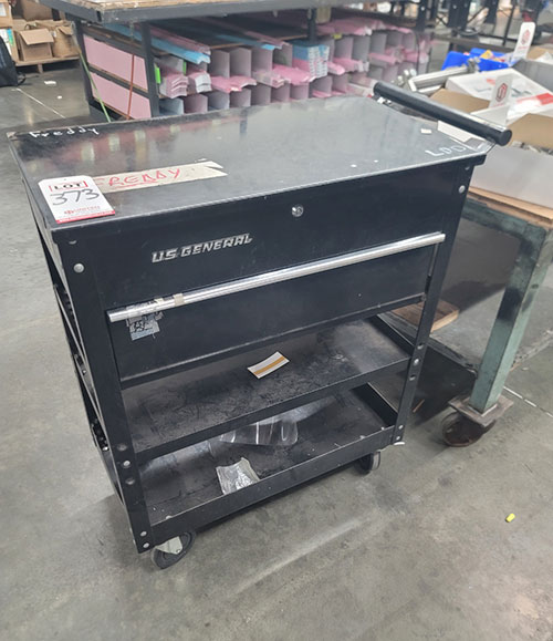 U.S. GENERAL 1-DRAWER TOOL CART, 31" X 17" X 38" HT-373