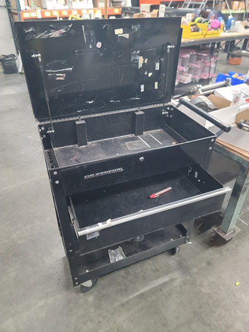 U.S. GENERAL 1-DRAWER TOOL CART, 31" X 17" X 38" HT-373