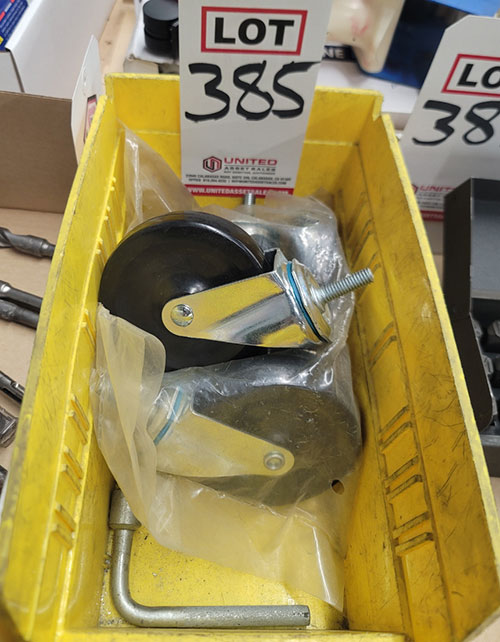 LOT - (4) SWIVEL CASTERS, 3-1/2"-385