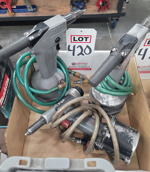 LOT - (3) PNEUMATIC RIVETERS-420