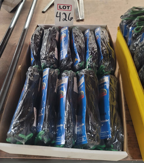 LOT - (11) PACKS OF WORK GLOVES, ALL SIZE MEDIUM, (6) PAIR PER PACK-426
