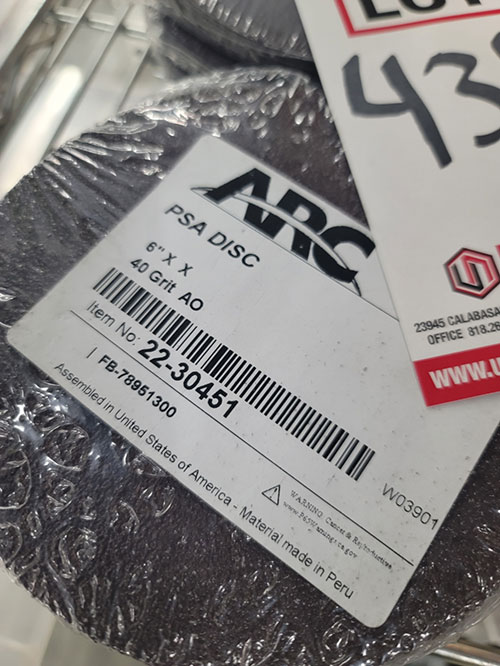 LOT - SANDING DISCS: 40, 60 & 80 GRIT-439