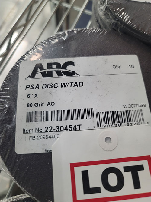 LOT - SANDING DISCS: 40, 60 & 80 GRIT-439