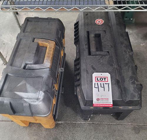LOT - (2) PLASTIC TOOLBOXES-447