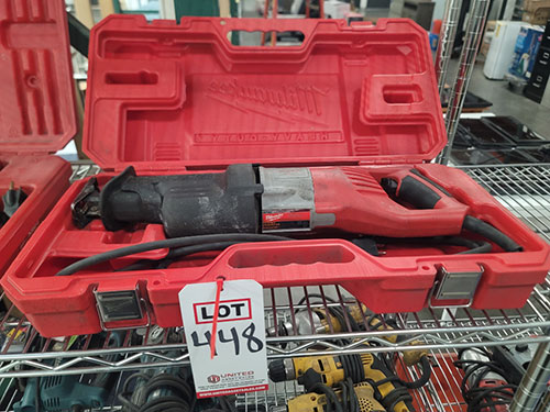 MILWAUKEE SAWZALL, MODEL 6538-21, W/ CASE-448