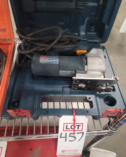 BOSCH JIG SAW, MODEL 1587AVS, W/ CASE-457