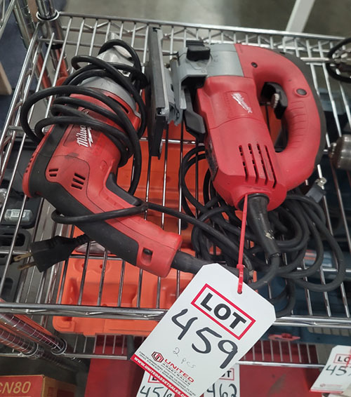 LOT - (1) MILWAUKEE HD 18 GAUGE SHEAR, MODEL 6852-20 AND (1) MILWAUKEE HD JIG SAW, MODEL 6268-21-459